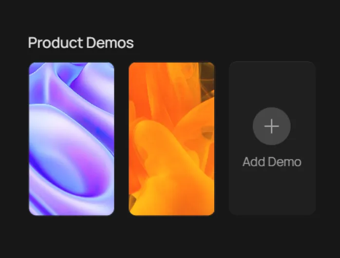 Add your product demos
